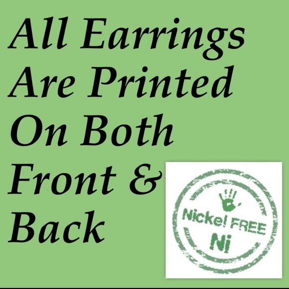 Faux Leather Teardrop Dangling Earrings Sparked - Picture 3 of 3